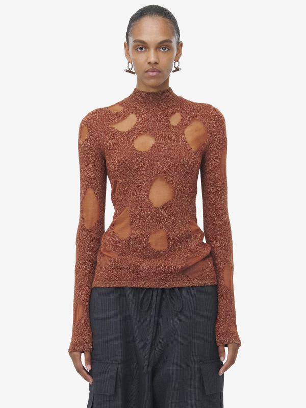 ALEXANDER MCQUEEN - Devoré Intarsia Jumper - Item 816992Q1BB92204